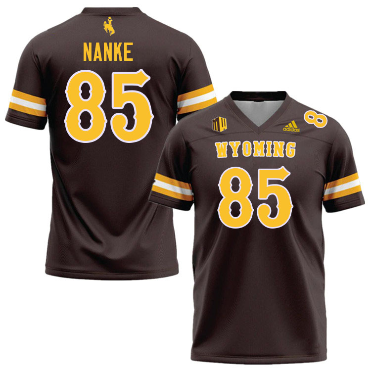 Wyoming Cowboys #85 Clay Nanke College Football Jerseys Stitched-Brown